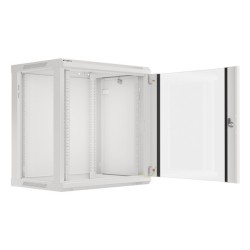Nástěnný rack 19'' 12U 600X450mm šedý flat pack