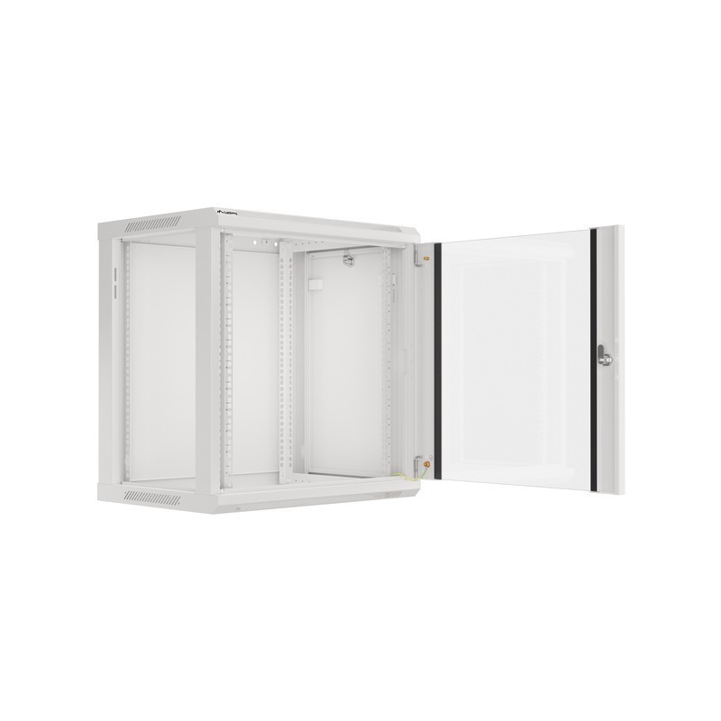 Nástěnný rack 19'' 12U 600X450mm šedý flat pack