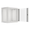 Nástěnný rack 19'' 12U 600X450mm šedý flat pack