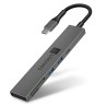 CONNECT IT CompactPRO USB-C hub + čtečka karet, (2xUSB-A 3.0, 1xUSB-C), externí, ANTRACITOVÝ