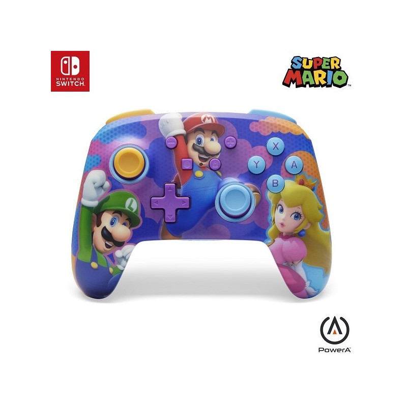 PowerA Vylepšený bezdrátový ovladač pro Nintendo - Super Mario Color Splash Heroes