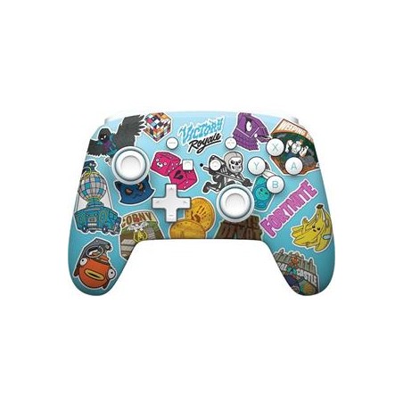 PowerA Vylepšený bezdrátový ovladač pro Nintendo - Sticker Mania - Fortnite
