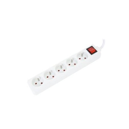 OMEGA Prodlužovací zásuvková lišta s 5 zásuvkami WITH BASIC SURGE PROTECTION 5,0M 16A 5 SOCKET TYPE E FRENCH WHITE