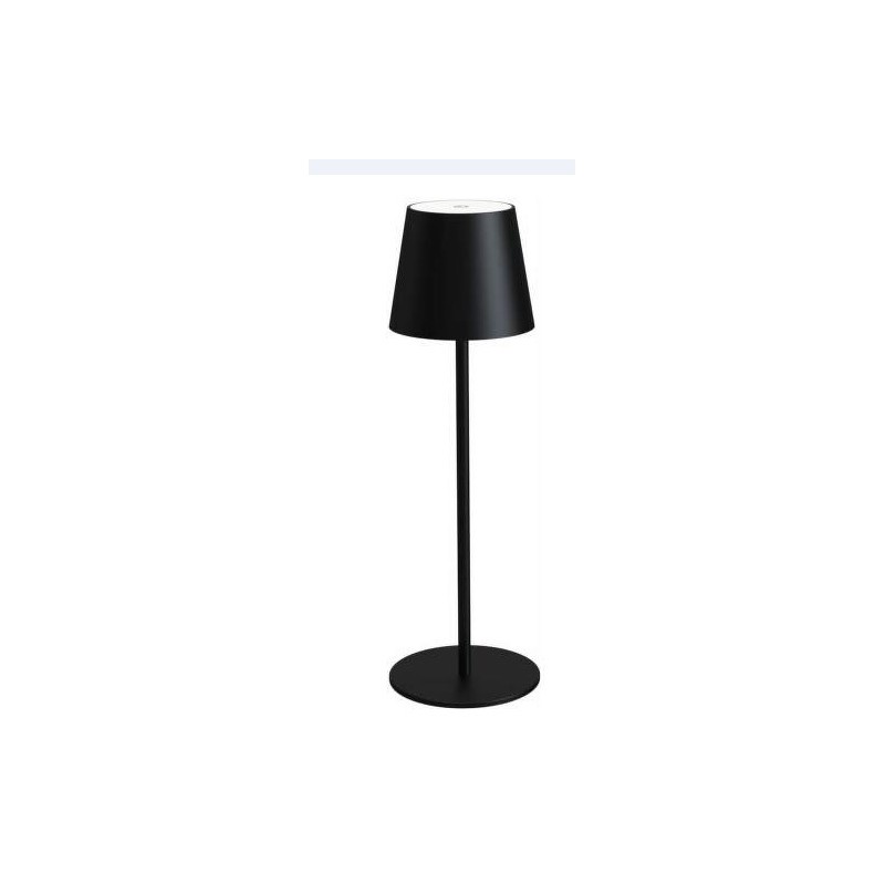 PLATINET TABLE RESTAURANT LAMP WATERPROOF IP44 REGULATION RECHARGABLE BLACK