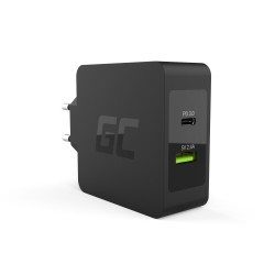 Green Cell Charger USB-C 45W PD with cable USB-C and extra USB port for Asus ZenBook, HP Spectre, HP Envy x2 and others