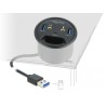 Delock Tříportový stolní rozbočovač USB 1 x USB Type-C a 2 x USB Typu-A + porty HD-Audio