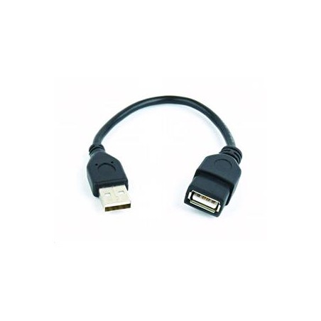 GEMBIRD USB kabel, A-A 15cm 2.0, prodlužovací, HQ Black, zlacené kontakty