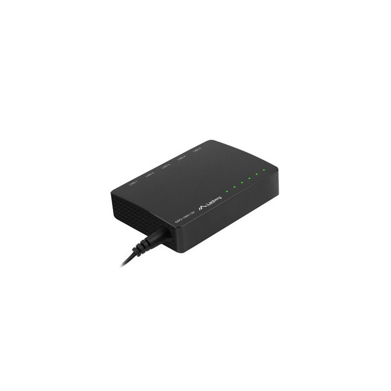Lanberg Switch DSP2-1005-12V 5X 1GB/S Unmanaged Gigabit Ethernet Desktop 12V