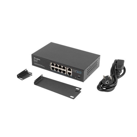 Lanberg Switch 8X 100MB PoE+/2X 1GB Unmanaged Rack 10"/19" Gigabit Ethernet 120W