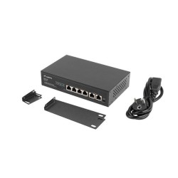 LANBERG SWITCH 4X 100MB POE+/2X 100MB UNMANAGED RACK 10"/19" FAST ETHERNET 60W