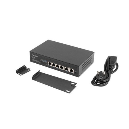 Lanberg Switch 4X 100MB PoE+/2X 100MB Unmanaged Rack 10"/19" Fast Ethernet 60W