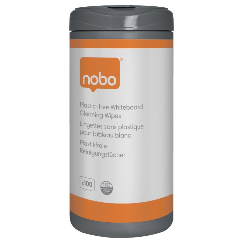 Nobo Vlhčené čistící ubrousky na popisovací tabule Nobo, 100 ks (recyklovaný obsah)