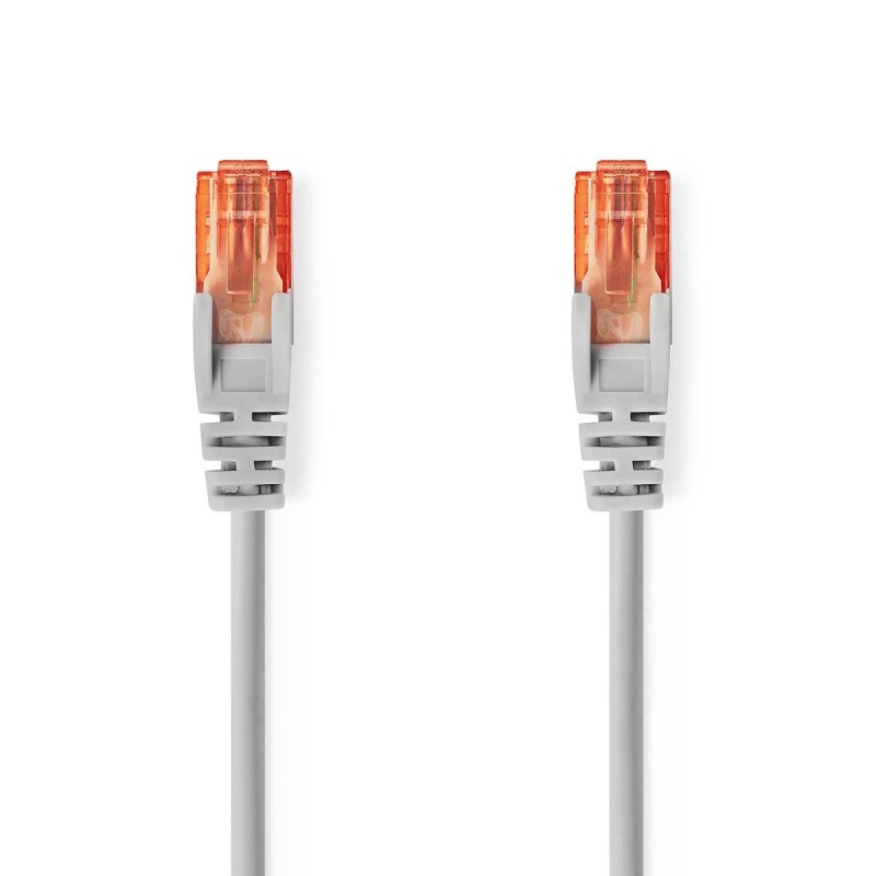 Nedis CCGL85230GY50 - Síťový Kabel CAT6 | RJ45 Zástrčka | RJ45 Zástrčka | U/UTP | 5.00 m | Kulatý | PVC | Šedá | Label