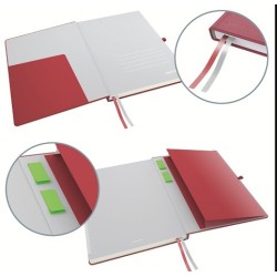 LEITZ Zápisník Complete, A4, linka, červená
