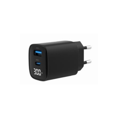 GEMBIRD, Nabíječka USB, 2x port, 30W, rychlé nabíjení, černá
