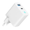GEMBIRD 2-portová 30W GaN USB rychlonabíječka, LED, bílá