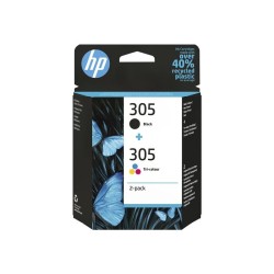 HP 305 2-Pack Tri-color/Black Original Ink Cartridge (100 / 120 pages)