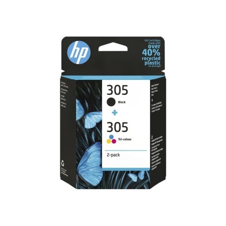 HP 305 2-Pack Tri-color/Black Original Ink Cartridge (100 / 120 pages)