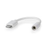 Nedis CCGB39950WT01 - Adaptér Lightning | 8pinový | 3,5 mm Zásuvka | Poniklované | 0.10 m | Kulatý | PVC