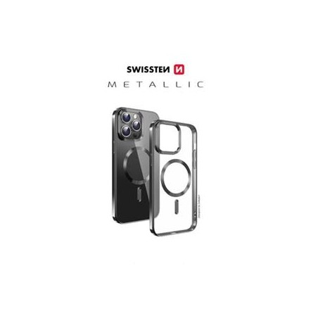 SWISSTEN POUZDRO CLEAR JELLY MagStick METALLIC PRO SAMSUNG S931B GALAXY S25 5G ČERNÉ