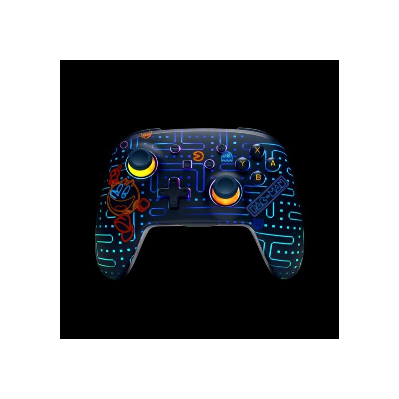 PowerA Bezdrátový ovladač pro Nintendo Switch - Pac Man, Neon Arcade, svítící