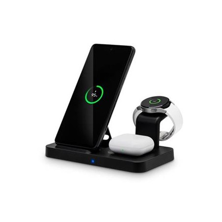 CONNECT IT MultiCharge 3v1 bezdrátová Qi nabíječka pro SAMSUNG, ČERNÁ