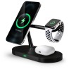 CONNECT IT MultiCharge 5 v 1 MagSafe Wireless Fast Charge bezdrátová nabíječka, ČERNÁ