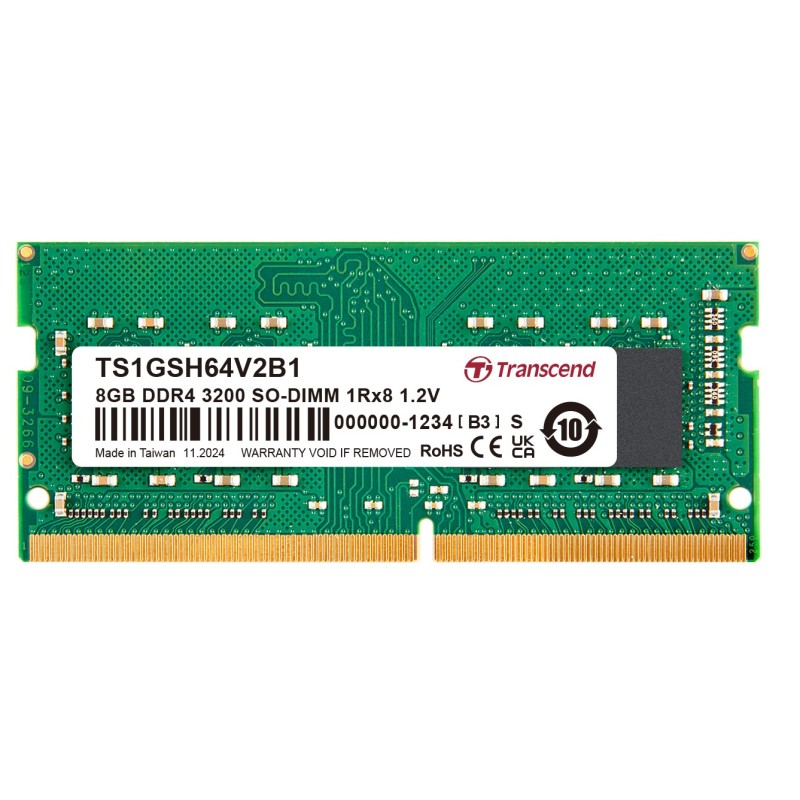 Transcend paměť 8GB SODIMM DDR4 3200 1Rx8 (1Gx8)x8 CL22 1.2V