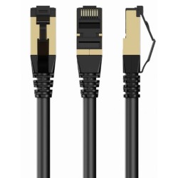 GEMBIRD PP8-LSZHCU-BK-0.5M – S/FTP Cat. 8 patch kabel s LSZH pláštěm, černý, 0,5 m