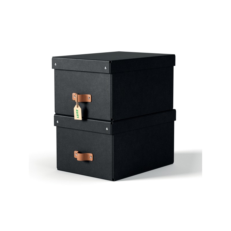 LEITZ úložný box, karton, velikost M, 2 ks černý