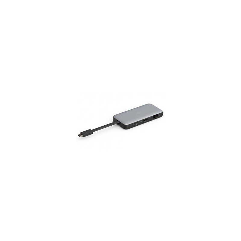 Digitus USB-C cestovní dokovací stanice, 7 portů: 1× HDMI, 2× USB 3.2 Gen 1, 1× RJ45, 1× SD, 1× MicroSD, 1× PD