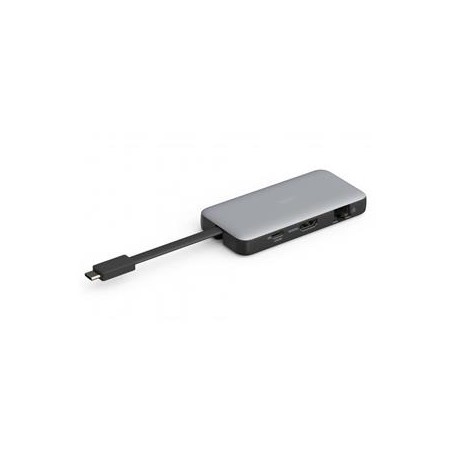 Digitus USB-C cestovní dokovací stanice, 7 portů: 1× HDMI, 2× USB 3.2 Gen 1, 1× RJ45, 1× SD, 1× MicroSD, 1× PD