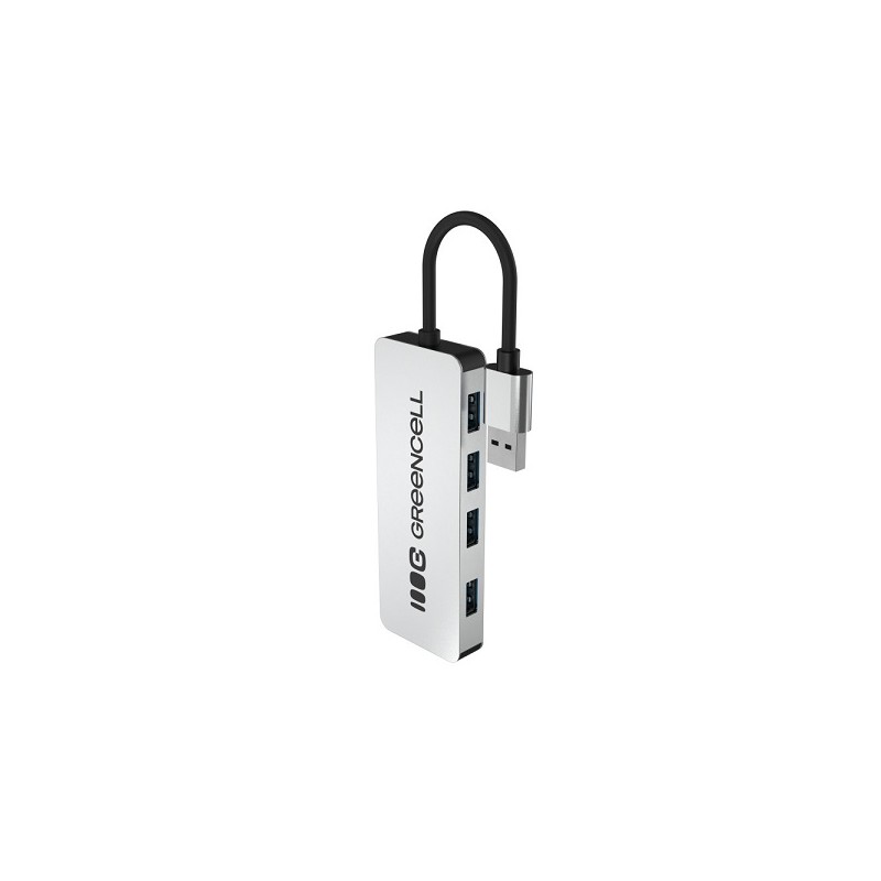 Green Cell USB-A 4v1 HUB (4×USB 3.0) – rychlý přenos 5 Gb/s, hliníkové pouzdro