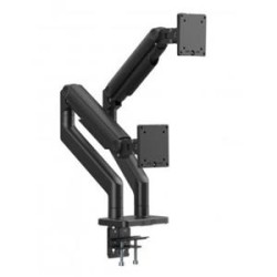 Digitus držák pro dva monitory, 2x 45", 2x 20 kg mechanická pružina, VESA: 75x75, 100x100, Černá