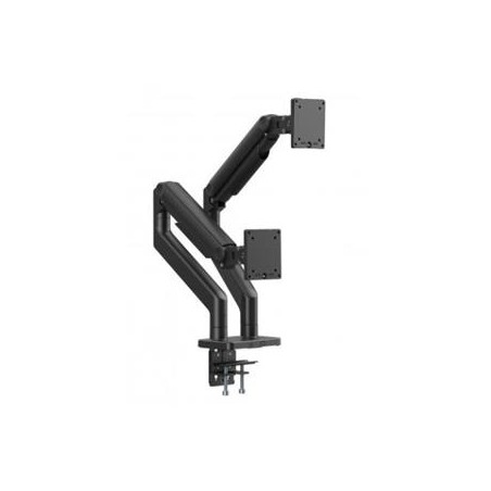 Digitus držák pro dva monitory, 2x 45", 2x 20 kg mechanická pružina, VESA: 75x75, 100x100, Černá