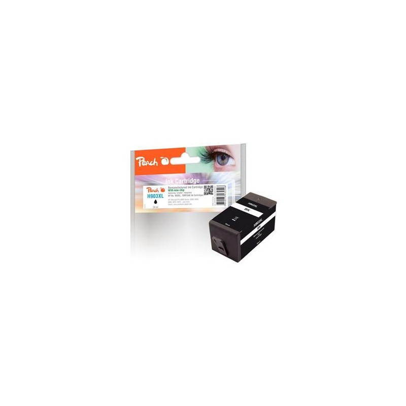 PEACH kompatibilní cartridge HP No. 903XL, černá, T6M15AE OEM chip