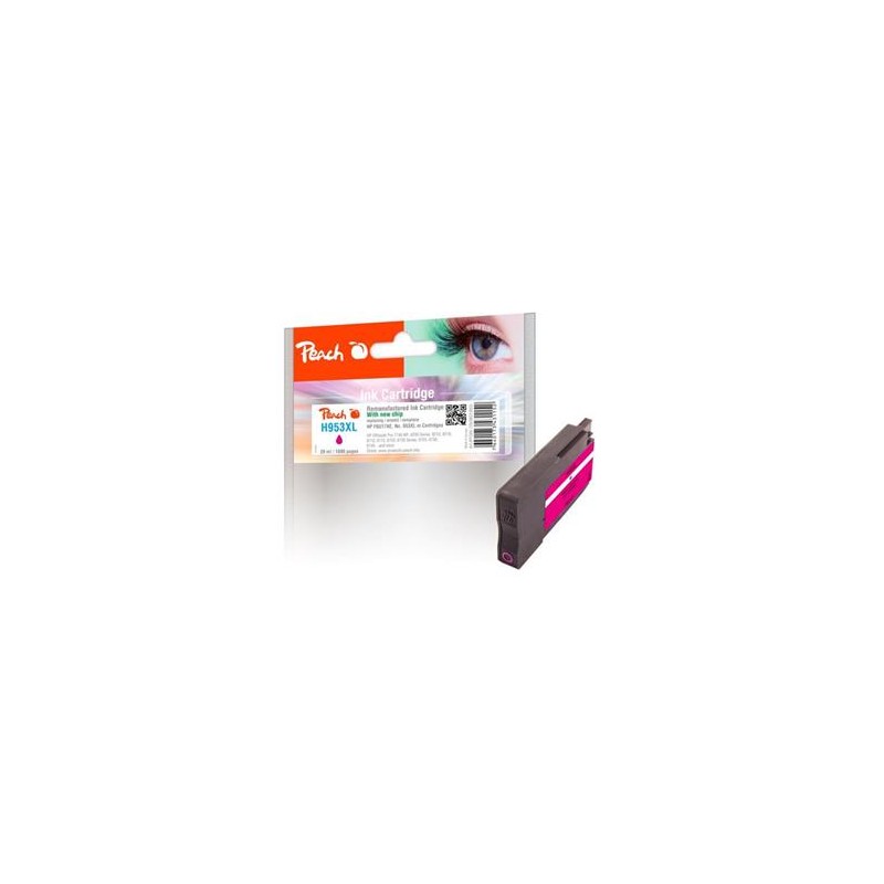 PEACH kompatibilní cartridge HP No. 953XL, purpurová, F6U17AE, 20ml OEM chip