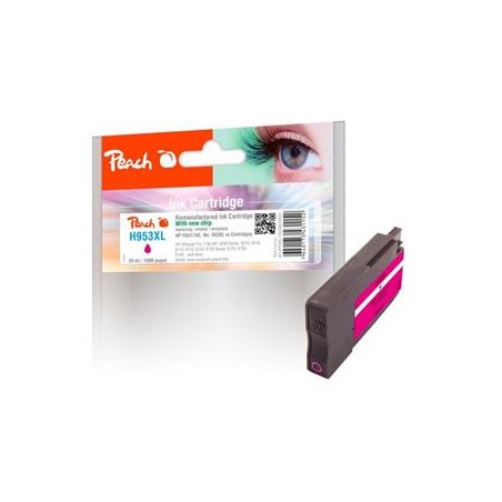 PEACH kompatibilní cartridge HP No. 953XL, purpurová, F6U17AE, 20ml OEM chip