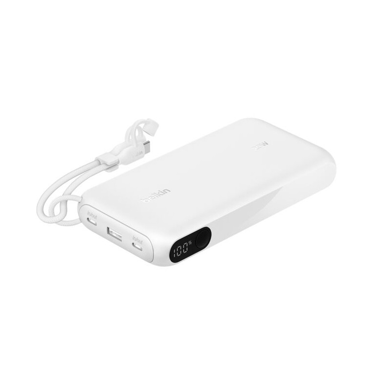 Belkin BOOST CHARGE USB-C Power Delivery PowerBanka s displejem, 20000mAh, 20W, bílá