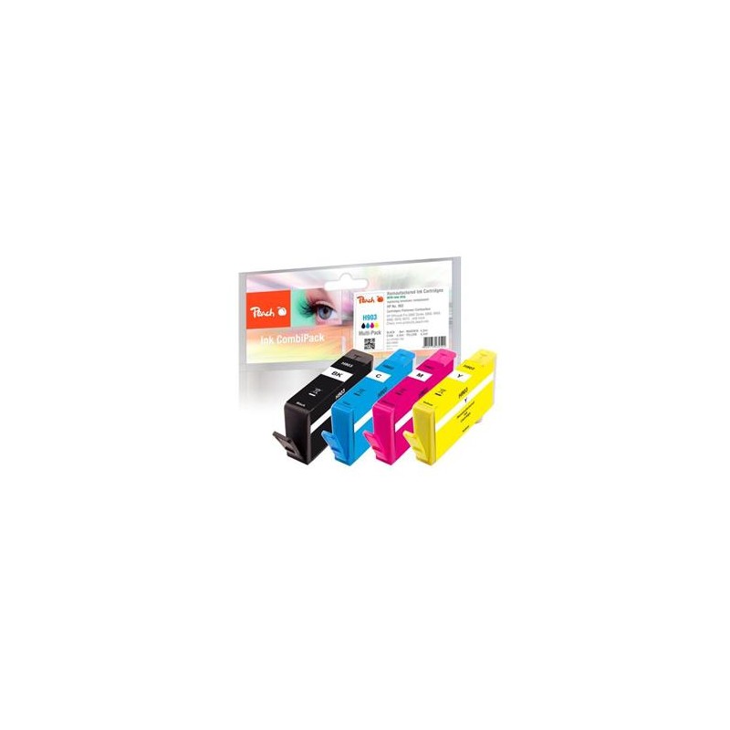 PEACH kompatibilní cartridge HP No. 903, Multi-Pack1x bk,c,m,y, OEM čip