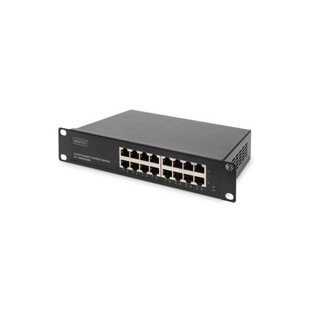 DIGITUS 10" gigabitový ethernetový switch, 16 portů, nemanagovatelný