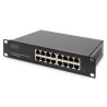 DIGITUS 10" gigabitový ethernetový switch, 16 portů, nemanagovatelný
