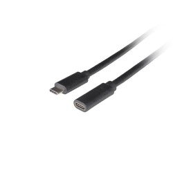 Lanberg prodlužovací Kabel USB-C M/F 3.1 0,5 M černý