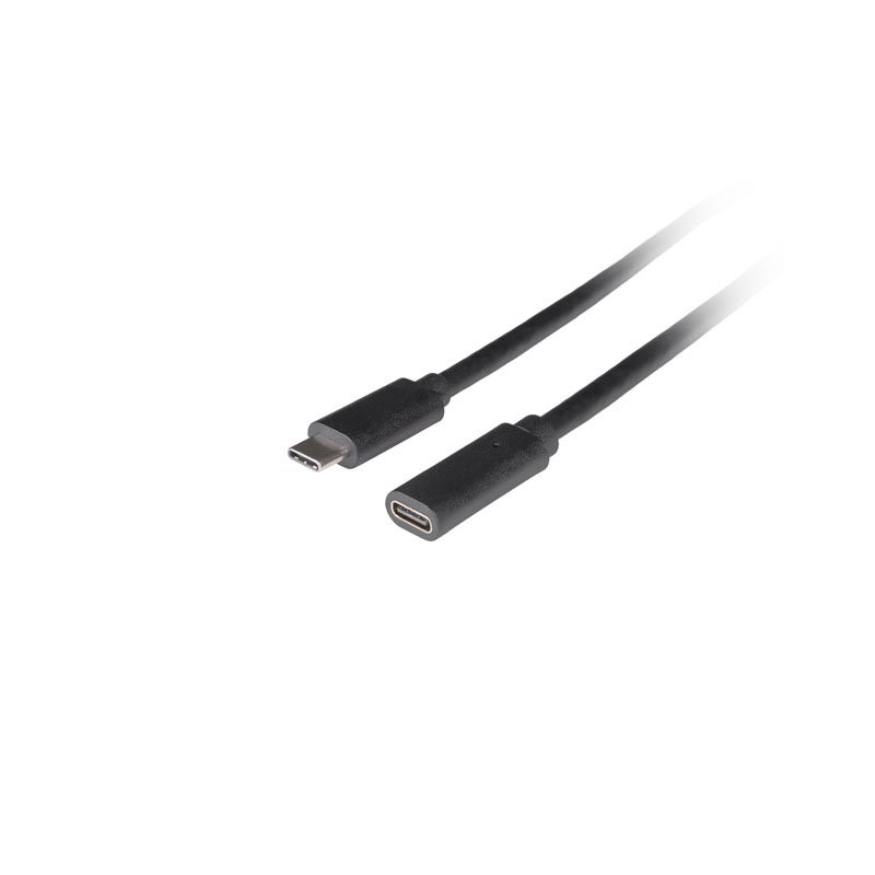 Lanberg prodlužovací Kabel USB-C M/F 3.1 0,5 M černý