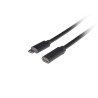 Lanberg prodlužovací Kabel USB-C M/F 3.1 0,5 M černý