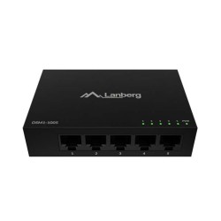 LANBERG SWITCH DSM1-1005 5X 1GB/S UNMANAGED GIGABIT ETHERNET DESKTOP 12V (KOVOVÝ KRYT)