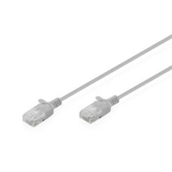 Digitus CAT 6 U-UTP slim patch cord, 0,5 m, šedý