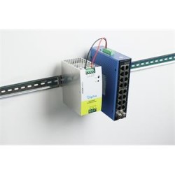 DIGITUS 48 V DC, 5 A, 240 W, AC-DC, Průmyslový napájecí zdroj pro montáž na DIN lištu, kovové pouzdro
