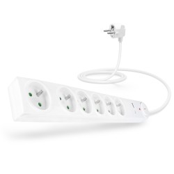 CONNECT IT prodlužovací kabel s přepěťovou ochranou ,6 zásuvek, 1,5 m (bíla)