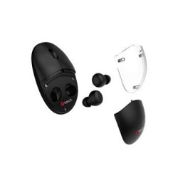 C-TECH myš s TWS sluchátky Dual mode WLM-21, bezdrátová, BT5.0 + 2,4GHz, 1600DPI, 3 tlačítka, USB nano receiver, černá